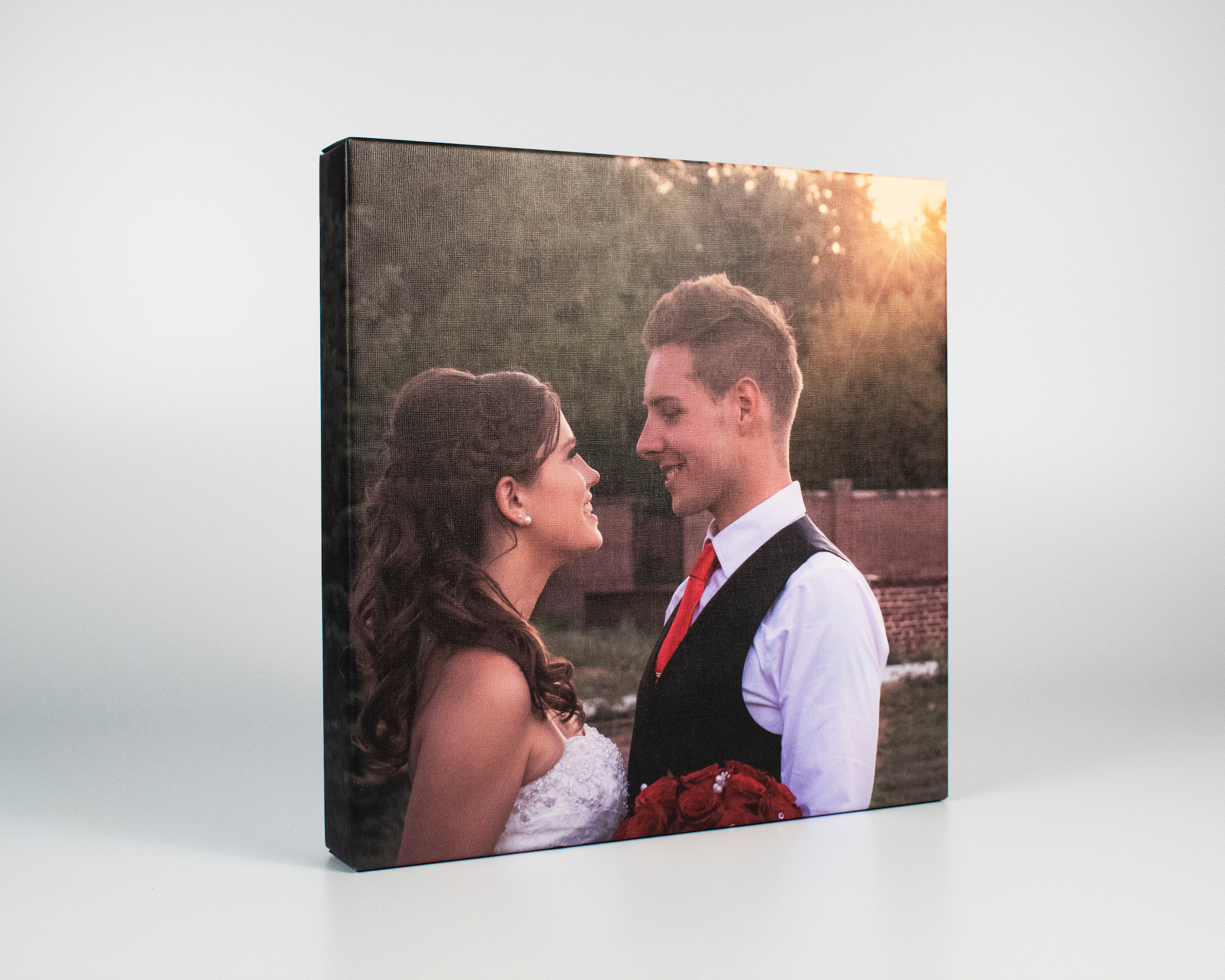 Canvas Prints Square canvas with image of bride and groom